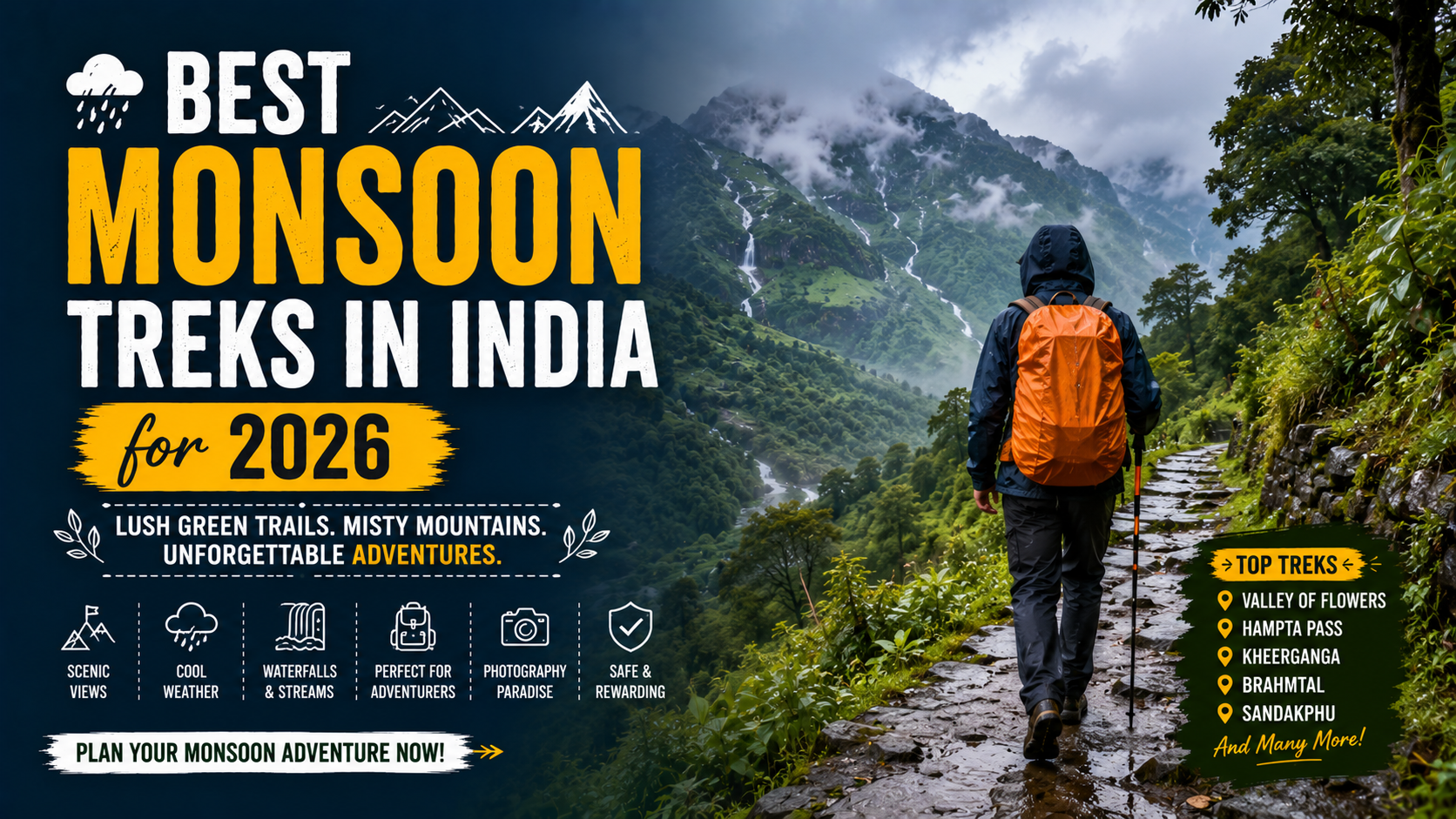 Best Monsoon Treks In India for 2026